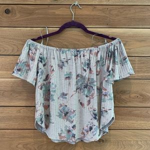 Off the shoulder floral top